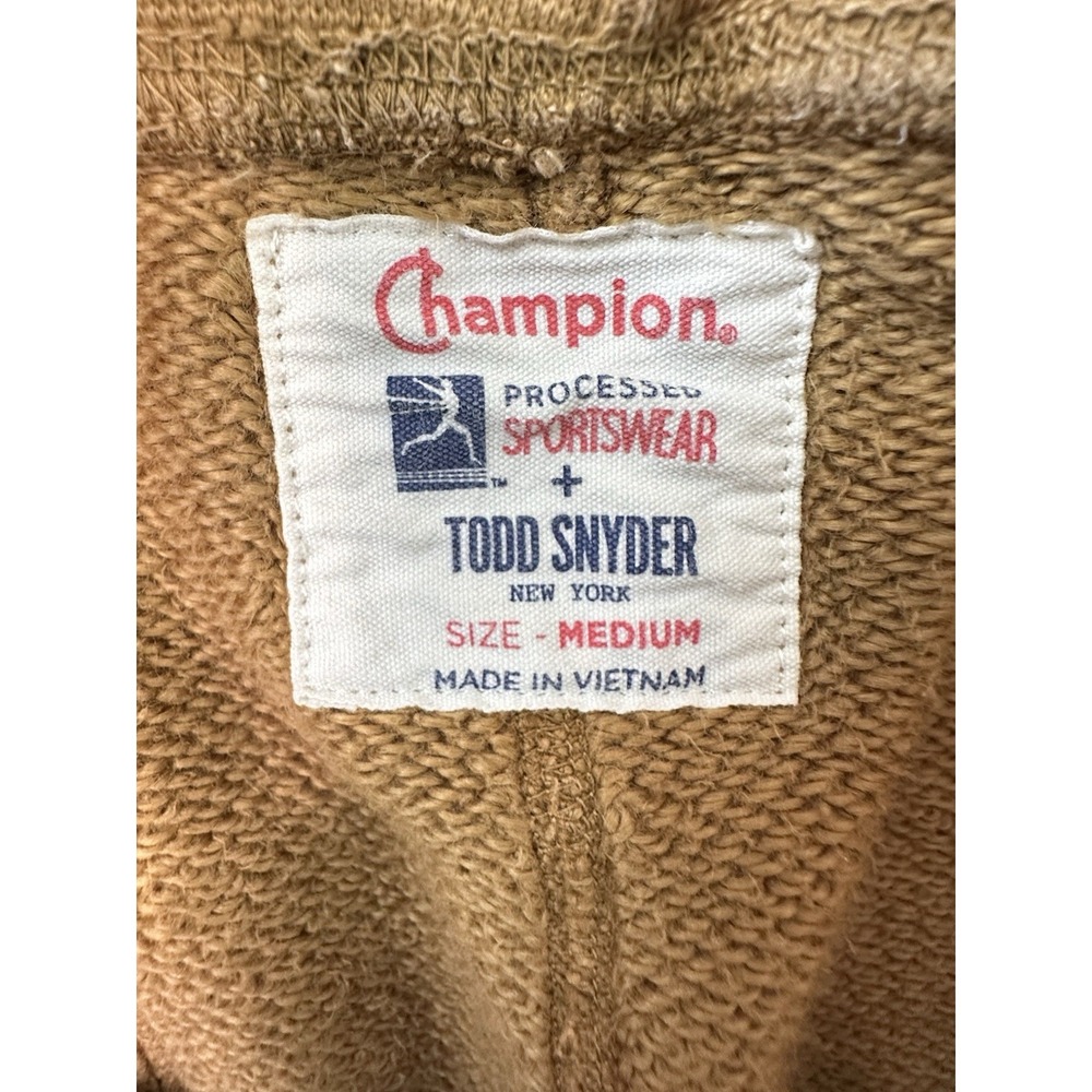 Champion x Todd Snyder Jogger Sweatpants Mens Medium Brown Processed Sportswear - Picture 6 of 13